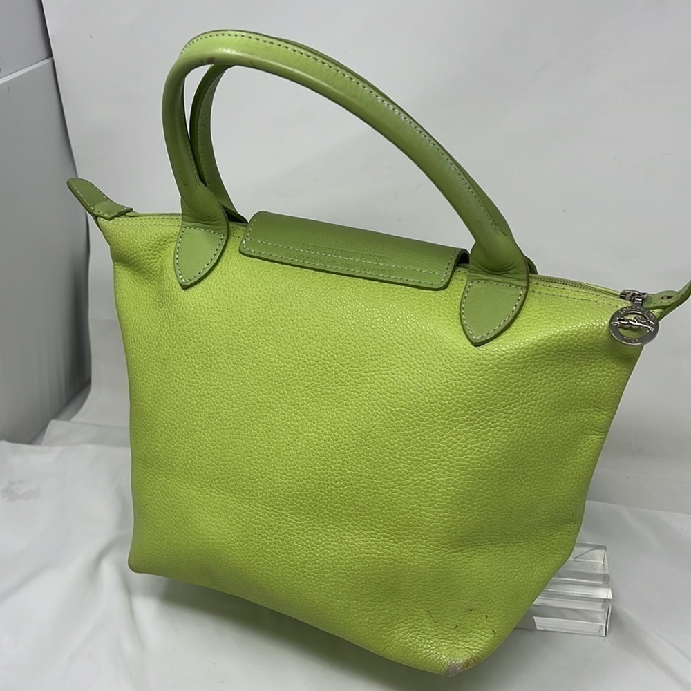 Longchamp Pebbled Leather Small Le Pliage Top Handle Zip Bag - Picture 2 of 13